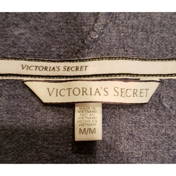Victoria Secret LOVE Full Zip Hoodie Med Navy Blue Pockets Activewear Angels - Picture 3 of 8